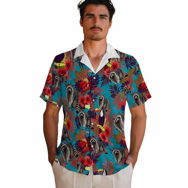 Raccoon Floral Toucan Hawaiian Shirt High quality