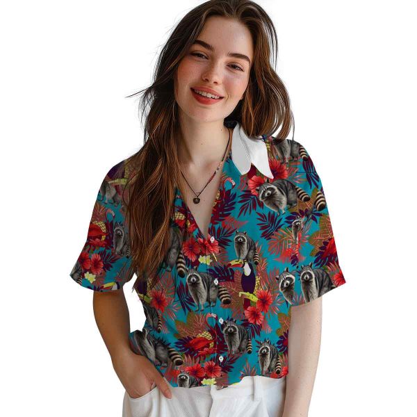 Raccoon Floral Toucan Hawaiian Shirt Trendy