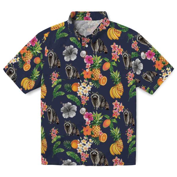 Raccoon Hibiscus And Fruit Hawaiian Shirt Best selling