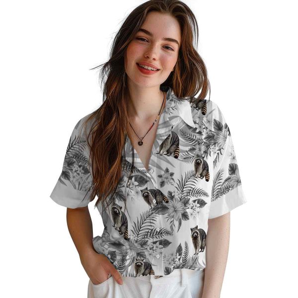 Raccoon Hibiscus Palm Leaves Hawaiian Shirt Trendy