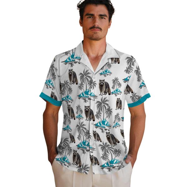 Raccoon Palm Island Print Hawaiian Shirt High quality