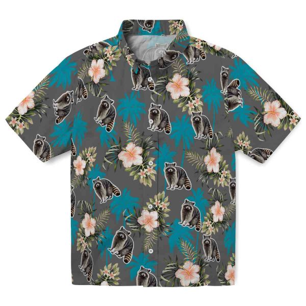 Raccoon Palm Tree Flower Hawaiian Shirt Best selling