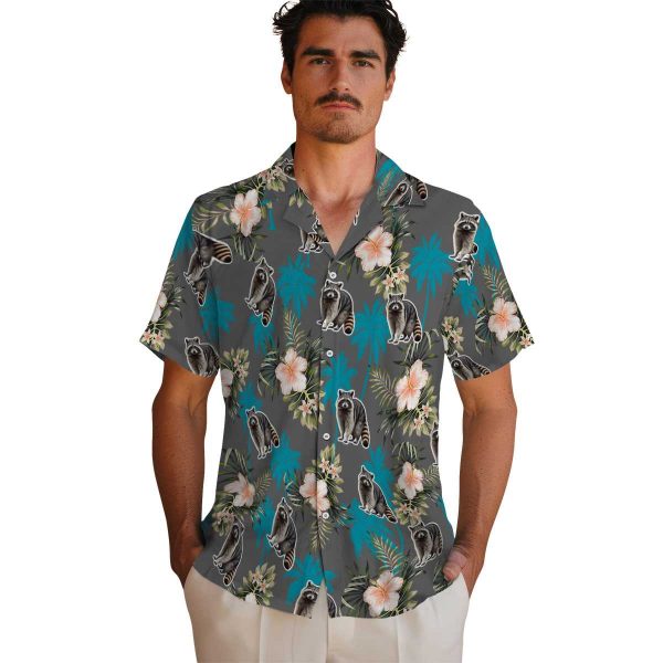 Raccoon Palm Tree Flower Hawaiian Shirt High quality