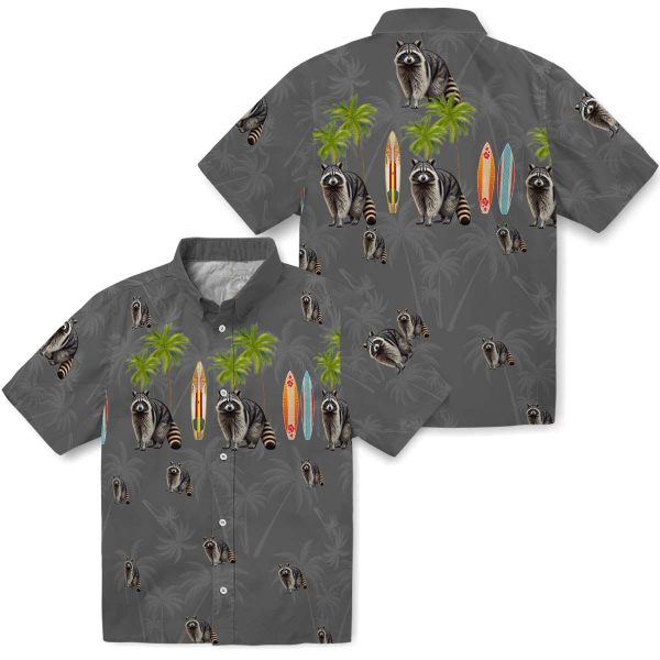 Raccoon Surfboard Palm Hawaiian Shirt Latest Model