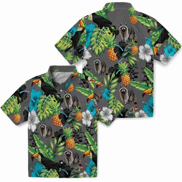 Raccoon Toucan Hibiscus Pineapple Hawaiian Shirt Latest Model