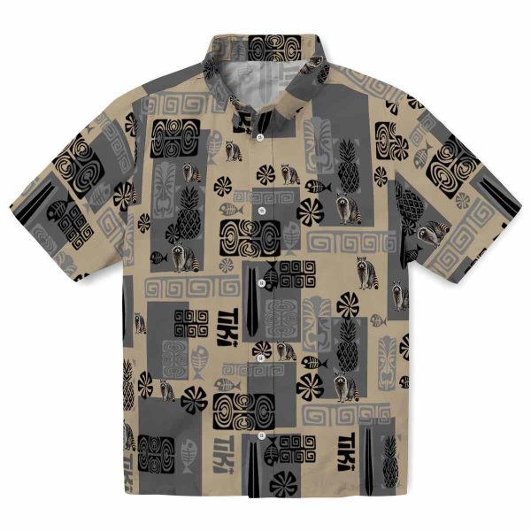 Raccoon Tribal Symbols Hawaiian Shirt Best selling