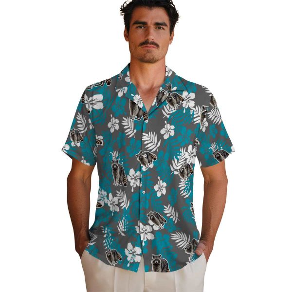 Raccoon Tropical Floral Hawaiian Shirt High quality