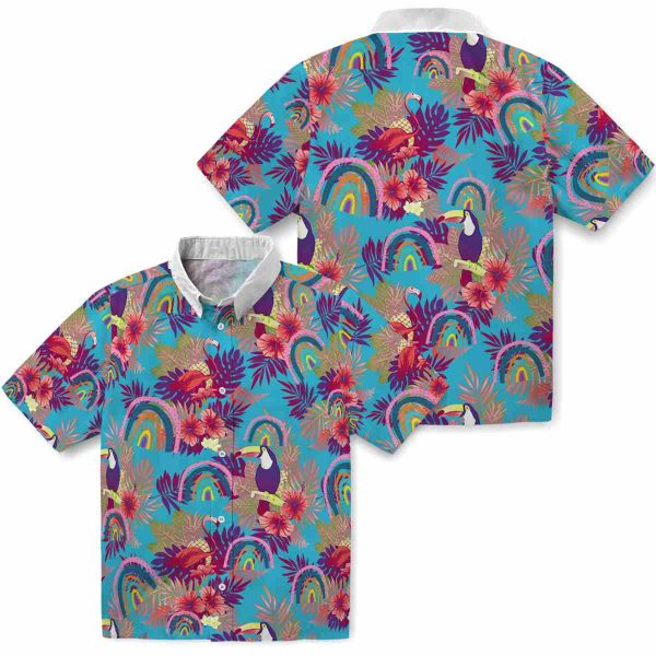 Rainbow Floral Toucan Hawaiian Shirt Latest Model