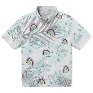 Rainbow Hibiscus Palm Leaves Hawaiian Shirt Best selling