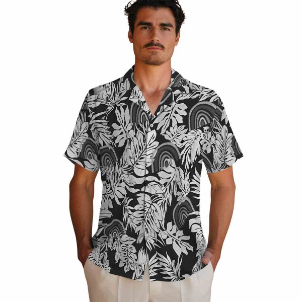 Rainbow Monstera Leaf Pattern Hawaiian Shirt High quality