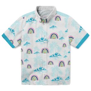 Rainbow Palm Island Print Hawaiian Shirt Best selling