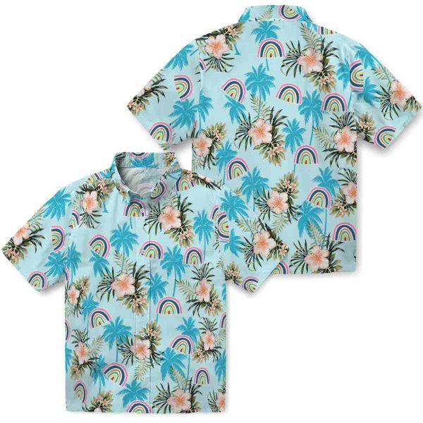 Rainbow Palm Tree Flower Hawaiian Shirt Latest Model