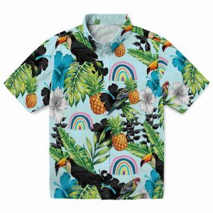 Rainbow Toucan Hibiscus Pineapple Hawaiian Shirt Best selling