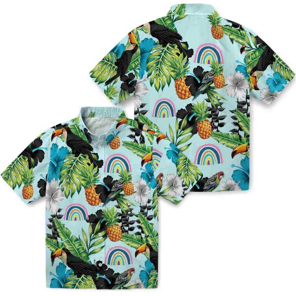 Rainbow Toucan Hibiscus Pineapple Hawaiian Shirt Latest Model