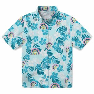 Rainbow Tropical Floral Hawaiian Shirt Best selling