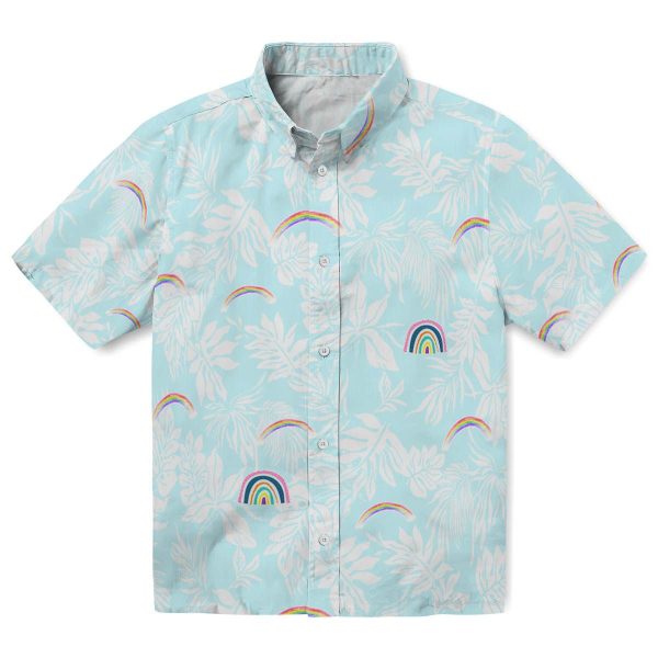 Rainbow Tropical Leaf Hawaiian Shirt Best selling