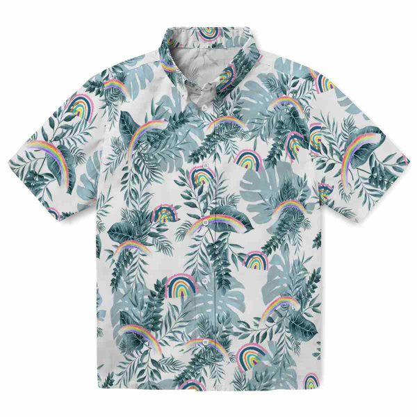 Rainbow Tropical Leaves Hawaiian Shirt Best selling