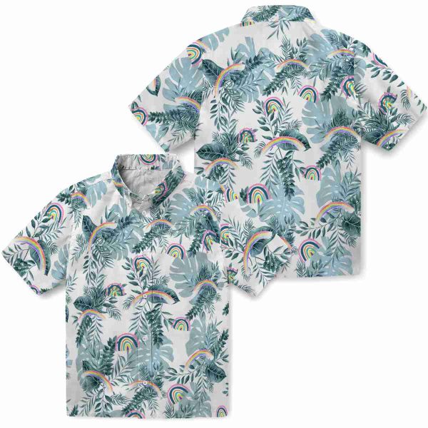 Rainbow Tropical Leaves Hawaiian Shirt Latest Model