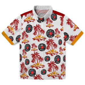 Rock And Roll Palm Island Print Hawaiian Shirt Best selling