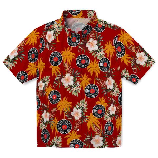 Rock And Roll Palm Tree Flower Hawaiian Shirt Best selling