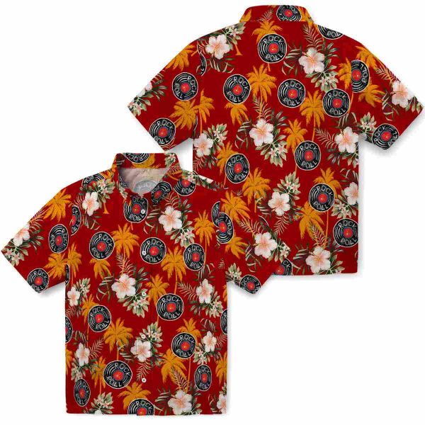 Rock And Roll Palm Tree Flower Hawaiian Shirt Latest Model