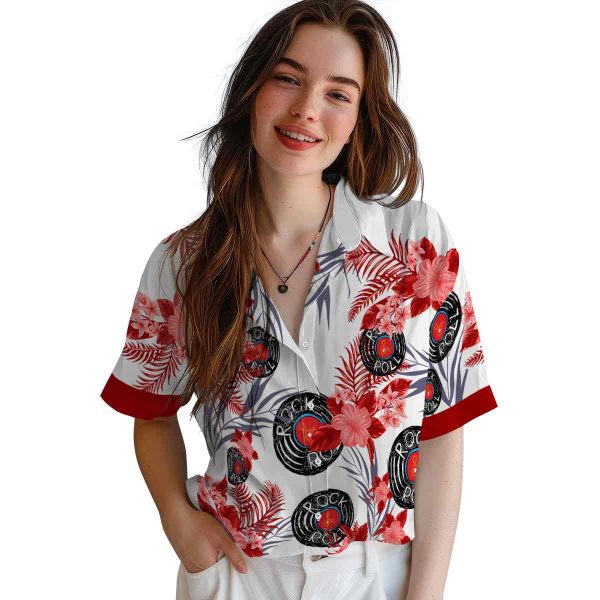 Rock And Roll Patriotic Hibiscus Design Hawaiian Shirt Trendy