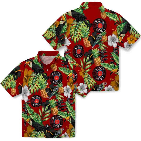 Rock And Roll Toucan Hibiscus Pineapple Hawaiian Shirt Latest Model