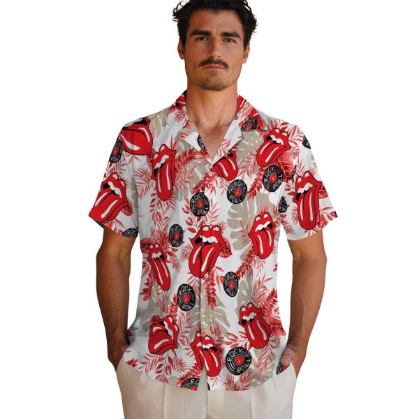 Rock And Roll Tropical Leaves Hawaiian Shirt High quality