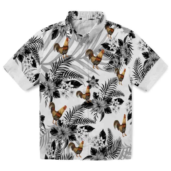 Rooster Hibiscus Palm Leaves Hawaiian Shirt Best selling