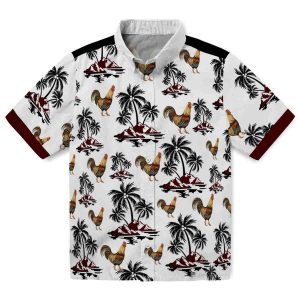 Rooster Palm Island Print Hawaiian Shirt Best selling