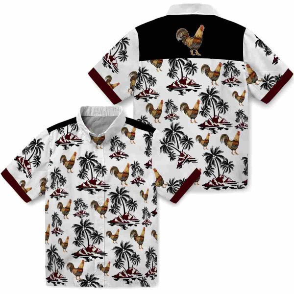 Rooster Palm Island Print Hawaiian Shirt Latest Model