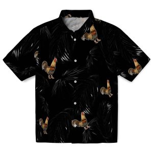 Rooster Palm Leaf Hawaiian Shirt Best selling