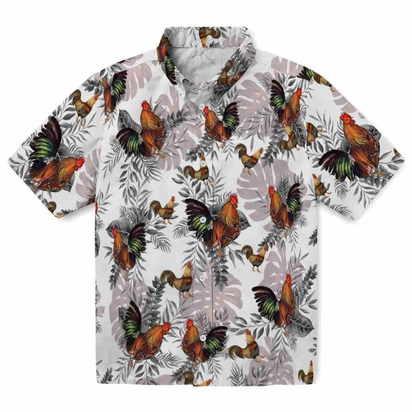 Rooster Tropical Leaves Hawaiian Shirt Best selling 1