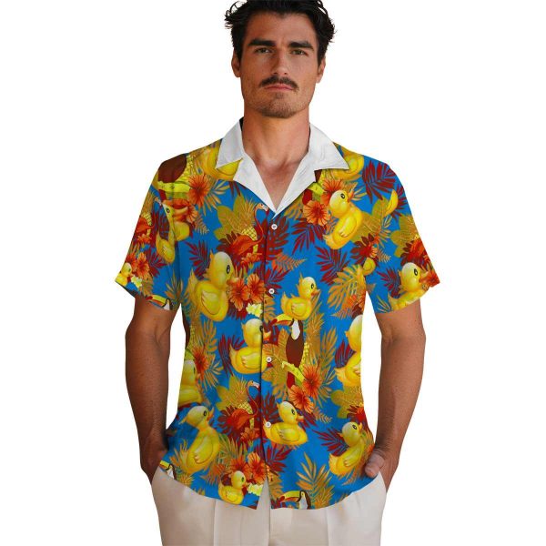 Rubber Duck Floral Toucan Hawaiian Shirt High quality