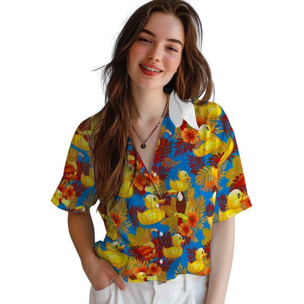 Rubber Duck Floral Toucan Hawaiian Shirt Trendy