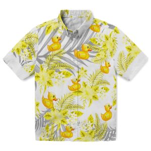 Rubber Duck Hibiscus Palm Leaves Hawaiian Shirt Best selling