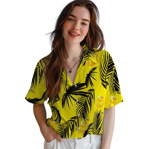 Rubber Duck Palm Leaf Hawaiian Shirt Trendy