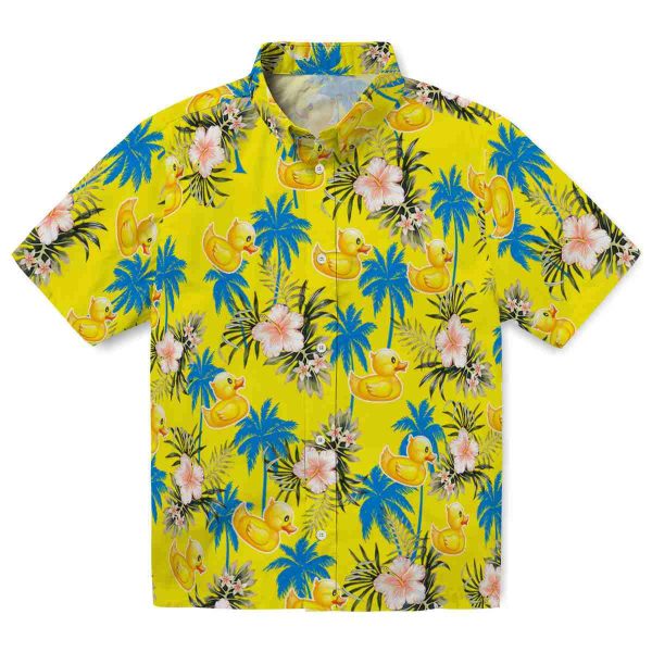 Rubber Duck Palm Tree Flower Hawaiian Shirt Best selling