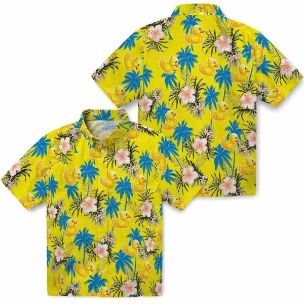 Rubber Duck Palm Tree Flower Hawaiian Shirt Latest Model