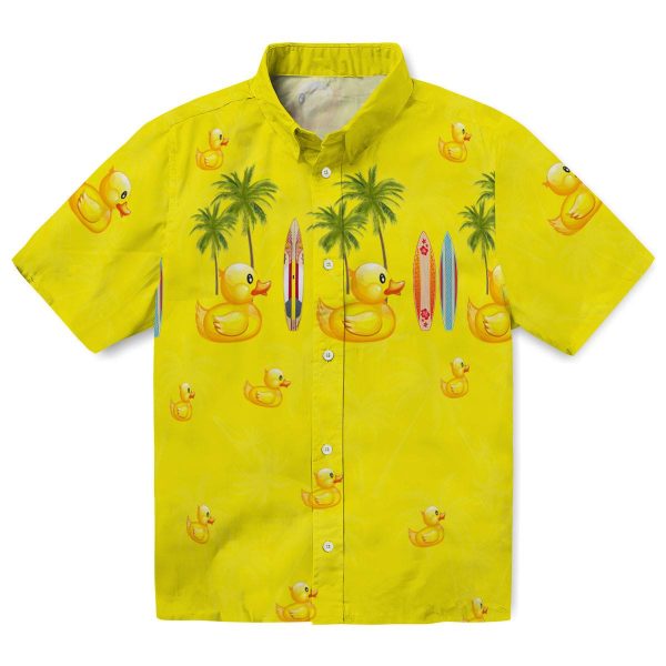 Rubber Duck Surfboard Palm Hawaiian Shirt Best selling