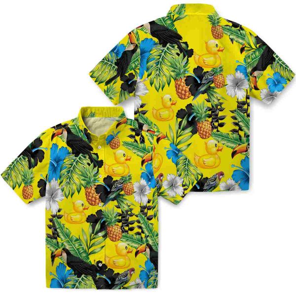 Rubber Duck Toucan Hibiscus Pineapple Hawaiian Shirt Latest Model