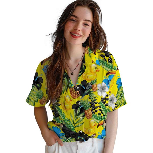 Rubber Duck Toucan Hibiscus Pineapple Hawaiian Shirt Trendy