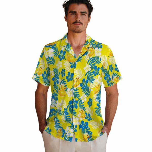 Rubber Duck Tropical Floral Hawaiian Shirt High quality