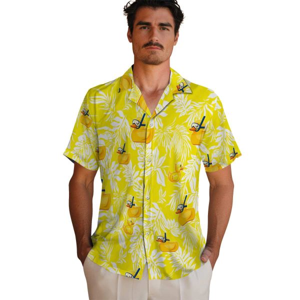 Rubber Duck Tropical Leaf Hawaiian Shirt High quality