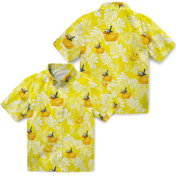 Rubber Duck Tropical Leaf Hawaiian Shirt Latest Model