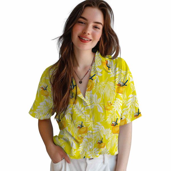 Rubber Duck Tropical Leaf Hawaiian Shirt Trendy