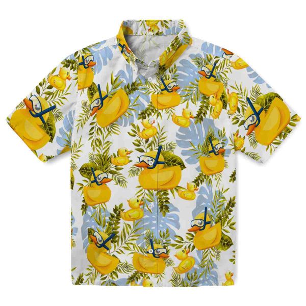 Rubber Duck Tropical Leaves Hawaiian Shirt Best selling