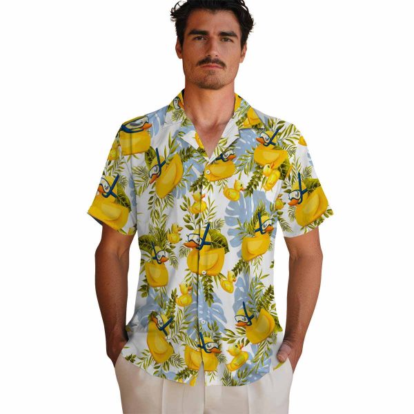 Rubber Duck Tropical Leaves Hawaiian Shirt High quality