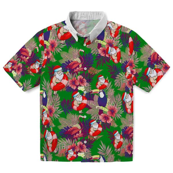 Santa Floral Toucan Hawaiian Shirt Best selling