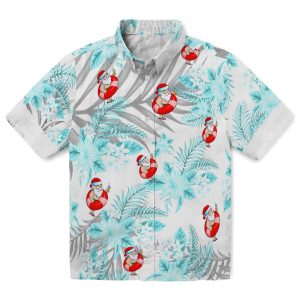 Santa Hibiscus Palm Leaves Hawaiian Shirt Best selling